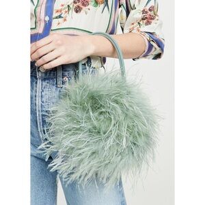 Loeffler Randall Zadie Feather Bag Sage Green NWT Purse